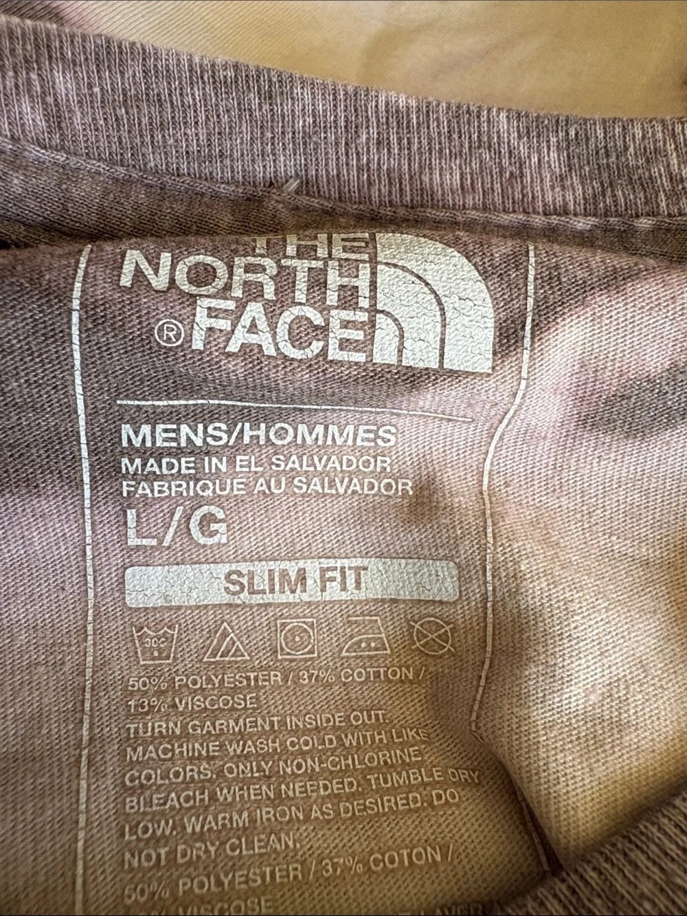 The North Face Men's Short-Sleeve Graphic Tee in Brown and Cream Wash